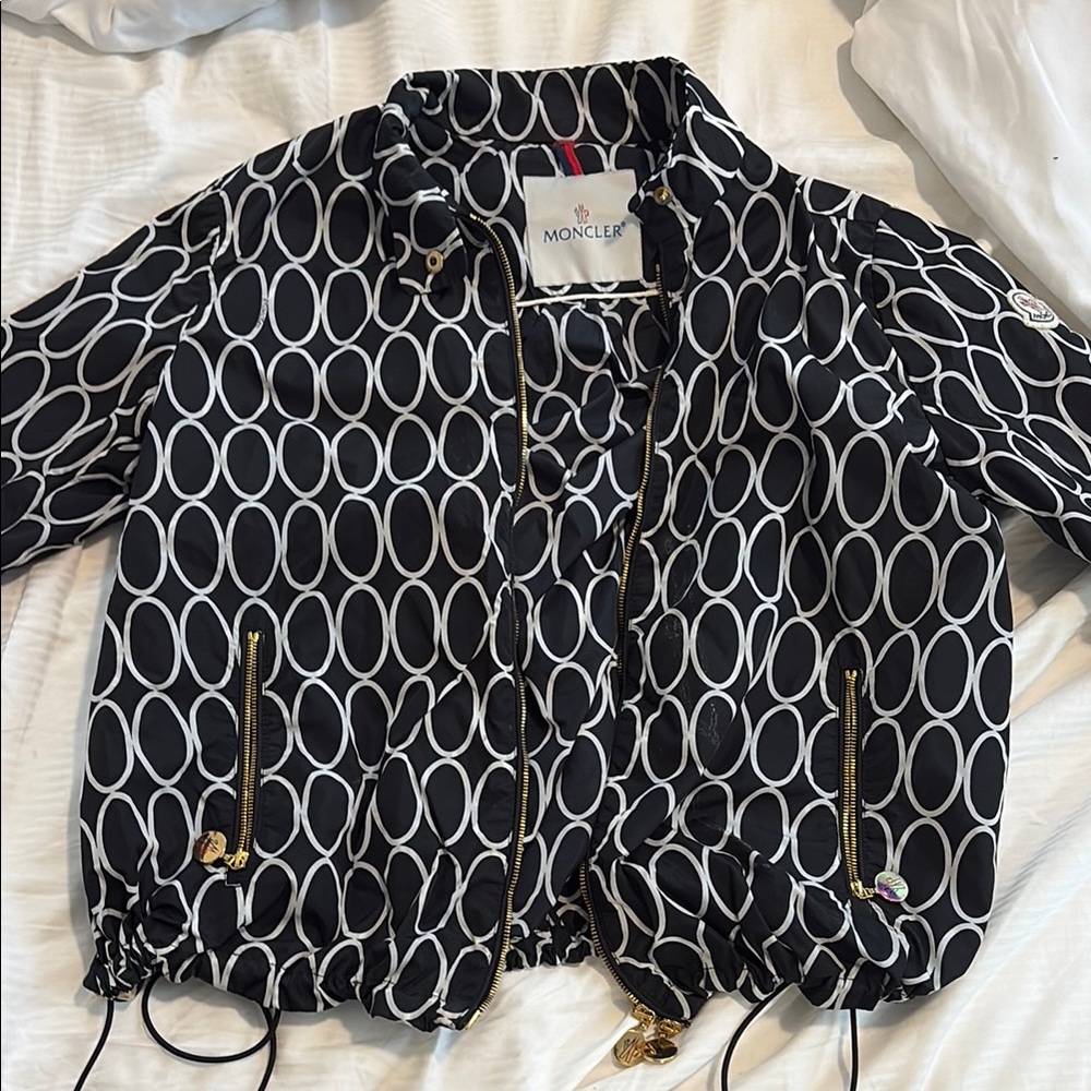 Moncler Black and White Bomber Jacket